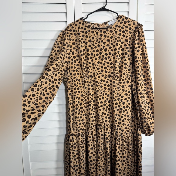 Never Fully Dressed Womens Lucia Deliah Leopard Print Midi Dress Size US 20 - Picture 3 of 11